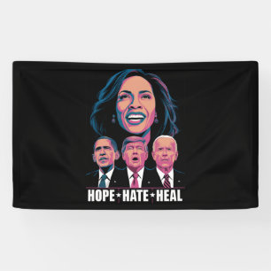 Hope Hate Heal Rise Kamala 2024 Banner