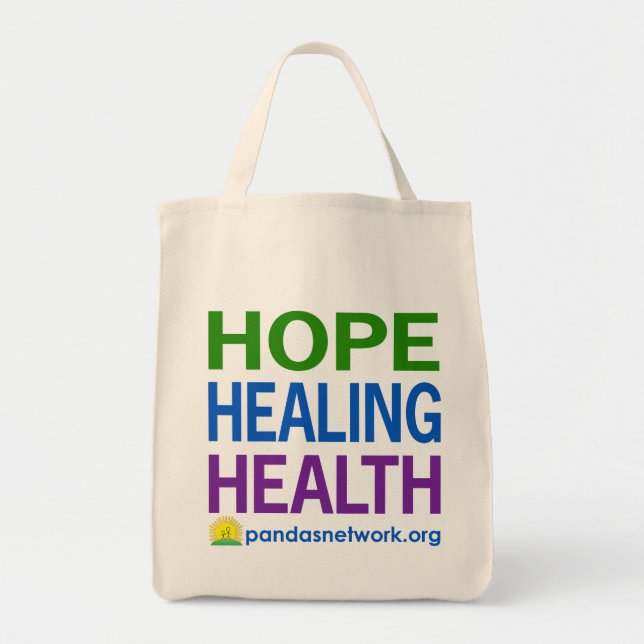 Hope, Healing, Health Grocery Tote-Full Colour Tote Bag (Front)