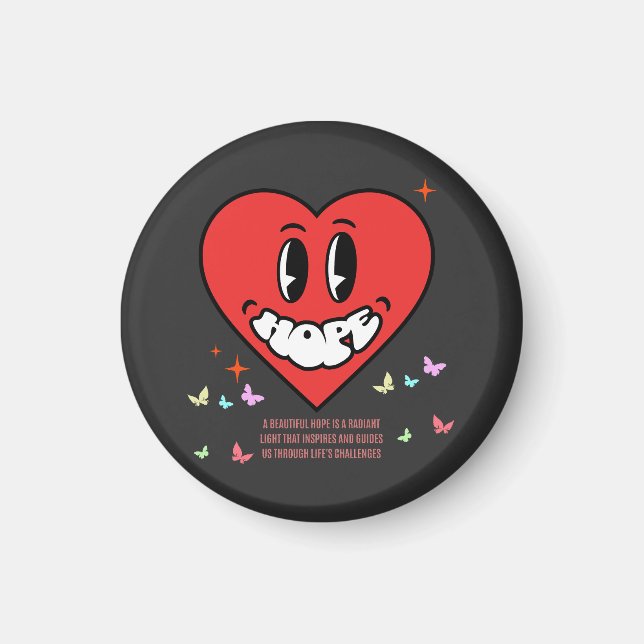 Hope Heart | Positive Message | Self Love Magnet (Front)