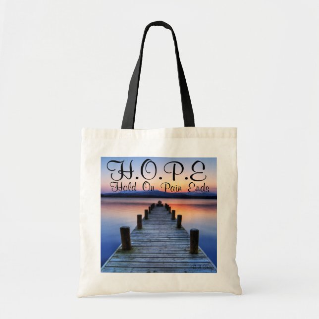HOPE Hold On Pain Ends Tote Bag (Front)