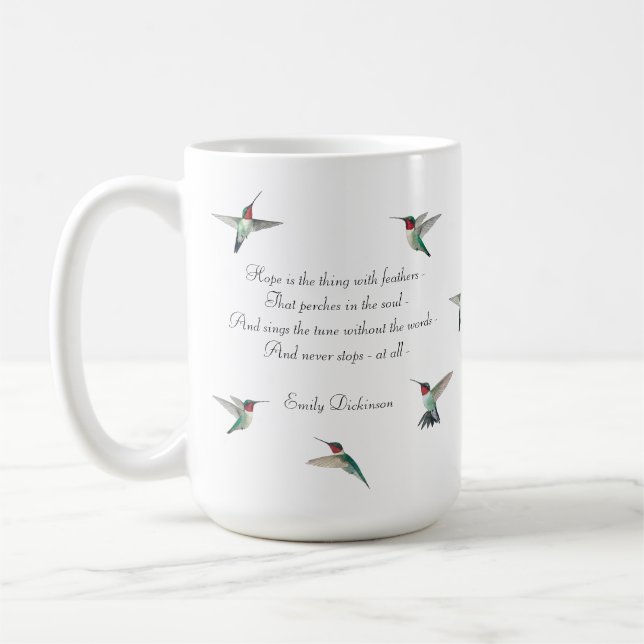 Hope Hummingbird Coffee Mug (Left)