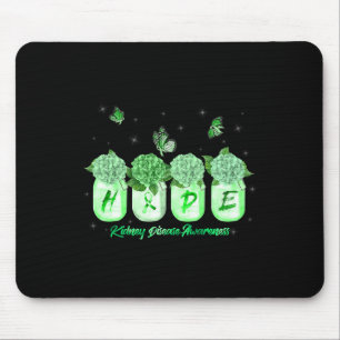 Hope Hydrangea Flower Butterfly Kidney Disease Awa Mouse Pad