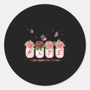 Hope Hydrangea Flower Butterfly Multiple Myeloma C Classic Round Sticker