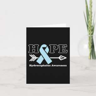 Hope - Hydrocephalus Awareness Light Blue Ribbon  Card