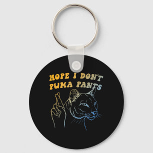 Hope I Dont Pants Funny Cat Pun Apparel Key Ring