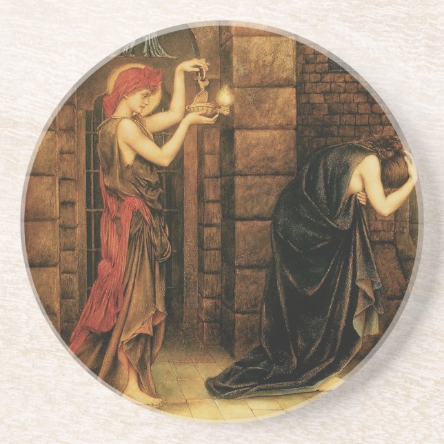 Hope in a Prison of Despair by Evelyn De Morgan Coaster (Front)