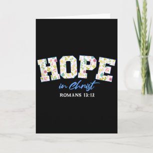 Hope In Christ Bible Verse Floral Graphic Tank Top Card