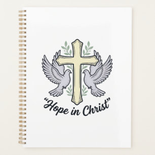 Hope in Christ Dove Cross Vintage Christian Design Planner