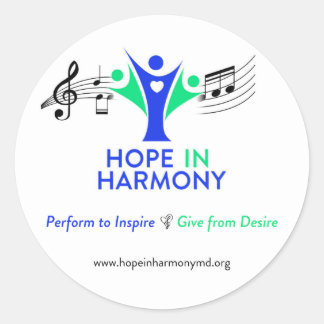 Hope in Harmony Round Sticker