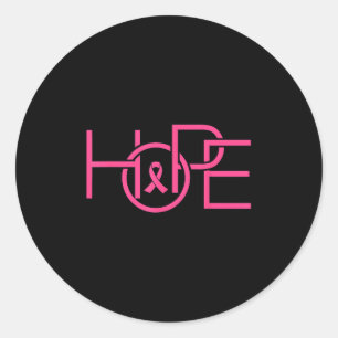 Hope In October We Wear Pink Breast Cancer Awarene Classic Round Sticker
