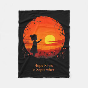 Hope In September Paediatrics Cancer Awareness Rib Fleece Blanket