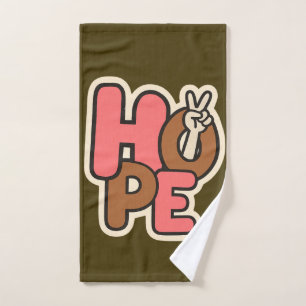 "Hope in Style – Peaceful Vibes Sticker" Hand Towel