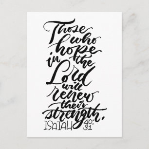 Hope in the Lord Brush Script Postcard