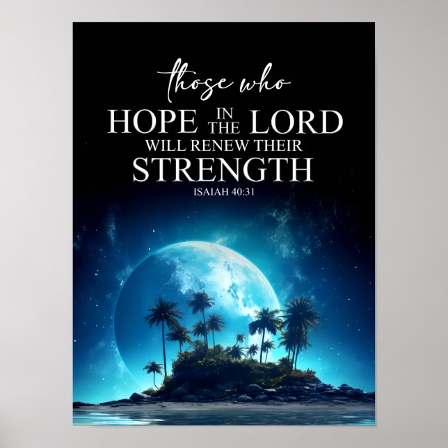 Hope in the Lord – Isaiah 40:31 Poster (Front)