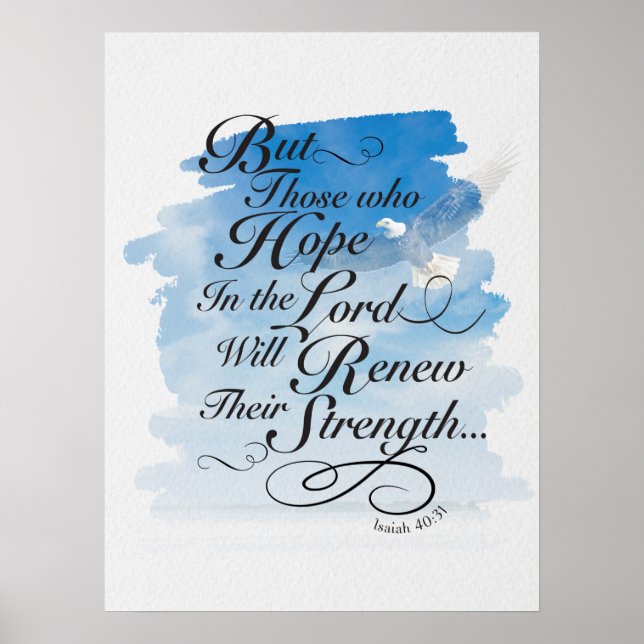 Hope in the Lord - Isaiah 40  Poster (Front)
