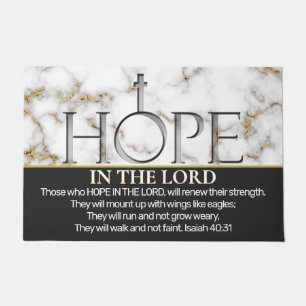 Hope in the Lord Scripture Verse Isaiah 40:31 Doormat