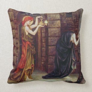 Hope in the Prison of Despair (oil on canvas) Cushion