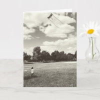 Hope Inspiration Child Flying Kite Sunny Day