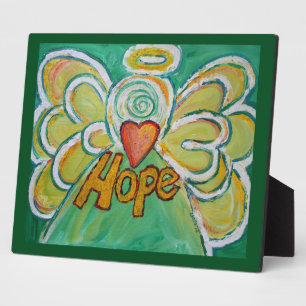 Hope Inspirational Angel Painting Poem Plaque