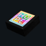 HOPE Inspirational Gift Box<br><div class="desc">Give someone inspirational motivation with this pop art style HOPE gift box. Perfect as jewellery box,  trinket or memory box or as a "special gift" box - tuck another gift inside for a double duty present!</div>