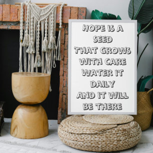Hope inspirational mini poem poster