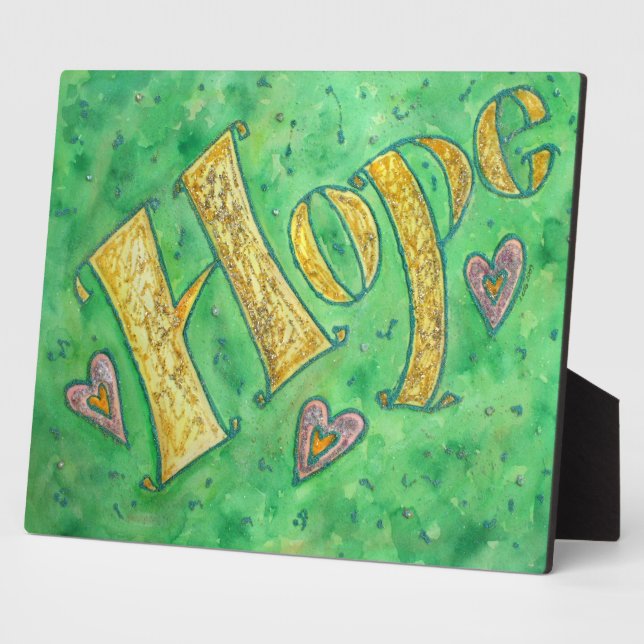 Hope Inspirational Word Painting Poem Plaque (Side)