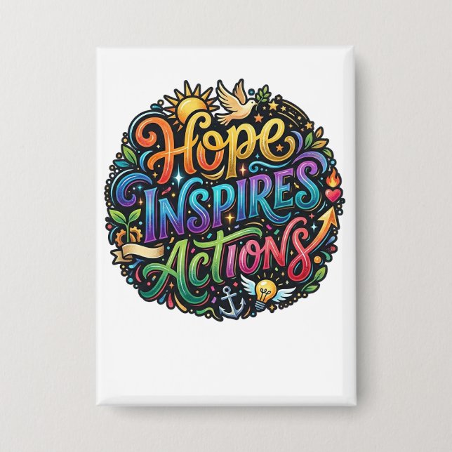 Hope Inspires Actions – Inspirational Quote Graphi (Front)