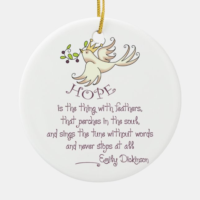 Hope Is Ceramic Ornament (Front)