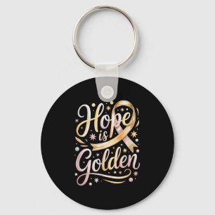 Hope Is Golden, Childhood Cancer Awareness Key Ring