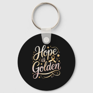 Hope Is Golden - Childhood Cancer Support Key Ring