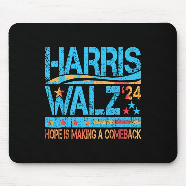 Hope Is Making A Comeback Harris Wheimer 2024  Mouse Pad (Front)