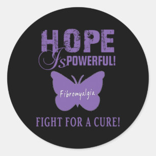 - Hope Is Powerful - Butterfly Silhouette Image  Classic Round Sticker
