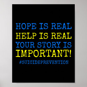 Hope Is Real Suicide Prevention - Poster