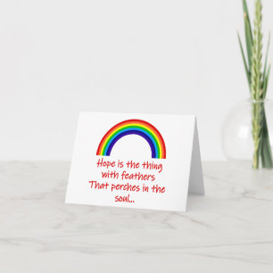 Hope Is The Thing With Feathers   Card