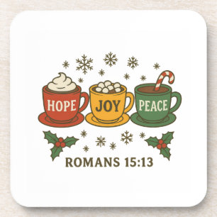 Hope joy Peace and Cocoa Coaster