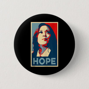 Hope Kamala Harris Hope Poster 47th Vote Empowerme 6 Cm Round Badge