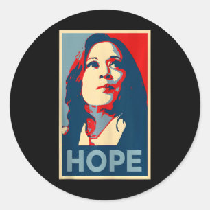 Hope Kamala Harris Hope Poster 47th Vote Empowerme Classic Round Sticker