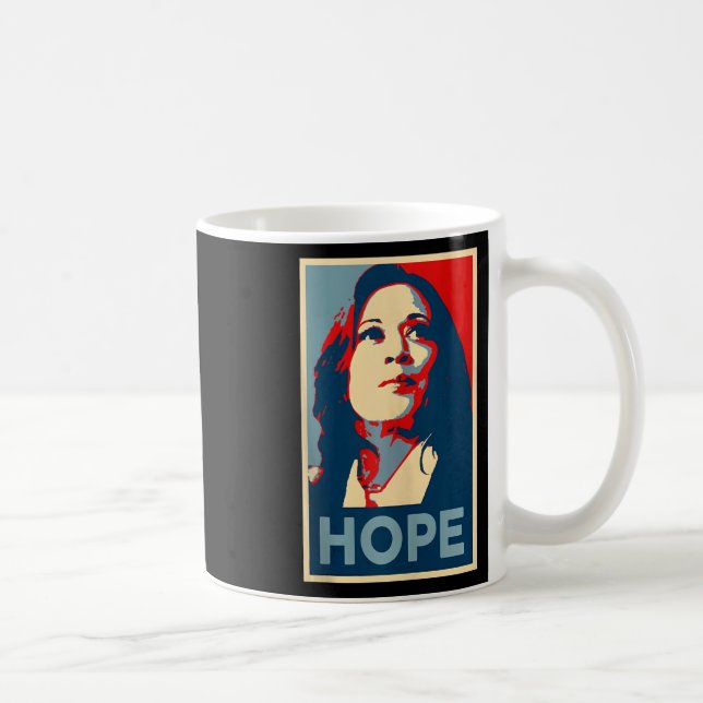Hope Kamala Harris Hope Poster 47th Vote Empowerme Coffee Mug (Right)