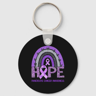 Hope Leopard Rainbow Pancreatic Cancer Awareness S Key Ring