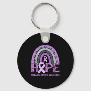 Hope Leopard Rainbow Stomach Cancer Awareness Supp Key Ring