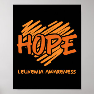 Hope Leukaemia Awareness Leukaemia Cancer Motivati Poster