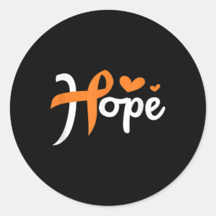 Hope Leukaemia Blood Cancer Fighter Warrior Surviv Classic Round Sticker