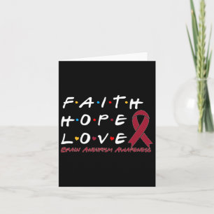 Hope Love Brain Aneurysm Awareness Card