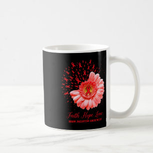 Hope Love Brain Aneurysm Awareness Survivor Fighte Coffee Mug