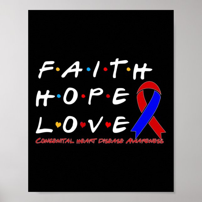 Hope Love Congenital Heart Disease Awareness  Poster (Front)