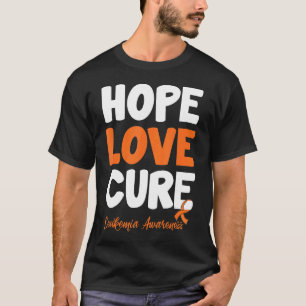 Hope Love Cure Aml Leukaemia Awareness T-Shirt