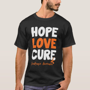 Hope Love Cure Aml Leukaemia Awareness T-Shirt