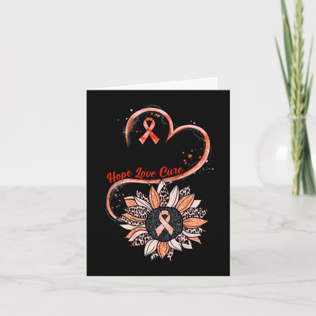 Hope Love Cure Fighter Sunflower RSD CRPS Awarenes Card (Front)