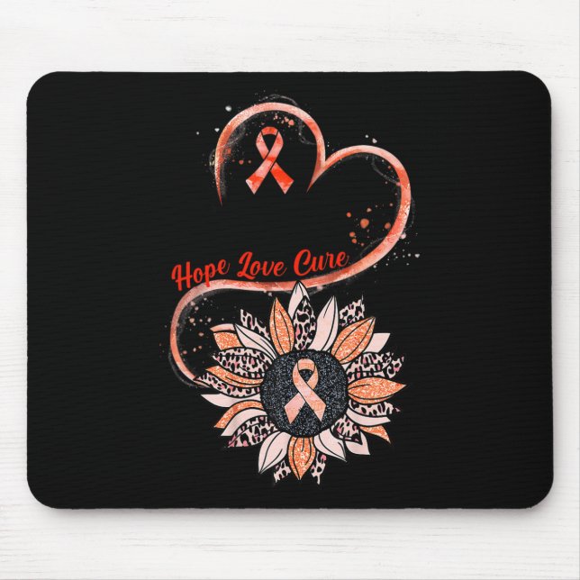 Hope Love Cure Fighter Sunflower RSD CRPS Awarenes Mouse Pad (Front)