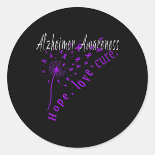 Hope Love Cure Heimerheimer Disease Awareness Classic Round Sticker